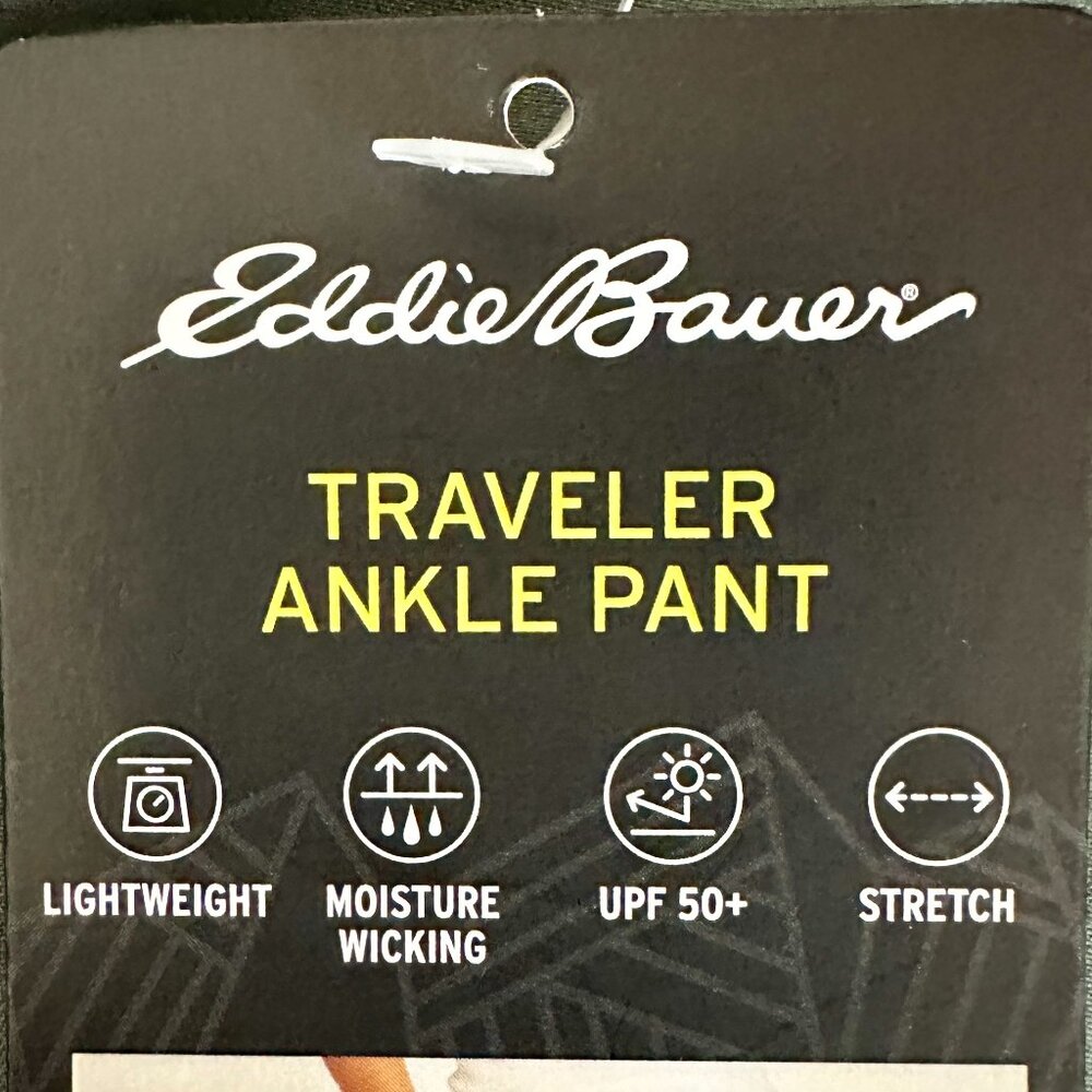 Eddie Bauer Traveler Ankle Pant Women's Size L Lightweight UPF 50+ 4-Way Stretch - Picture 7 of 16